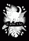Un chat dans la jungle en couleur